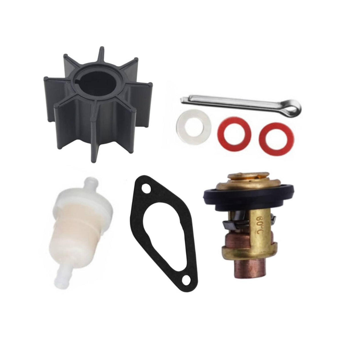 Solid Spare Mercury Mariner 8-9.9 HP Command Thrust EFI Outboard Maintenance Kit 8M0120867