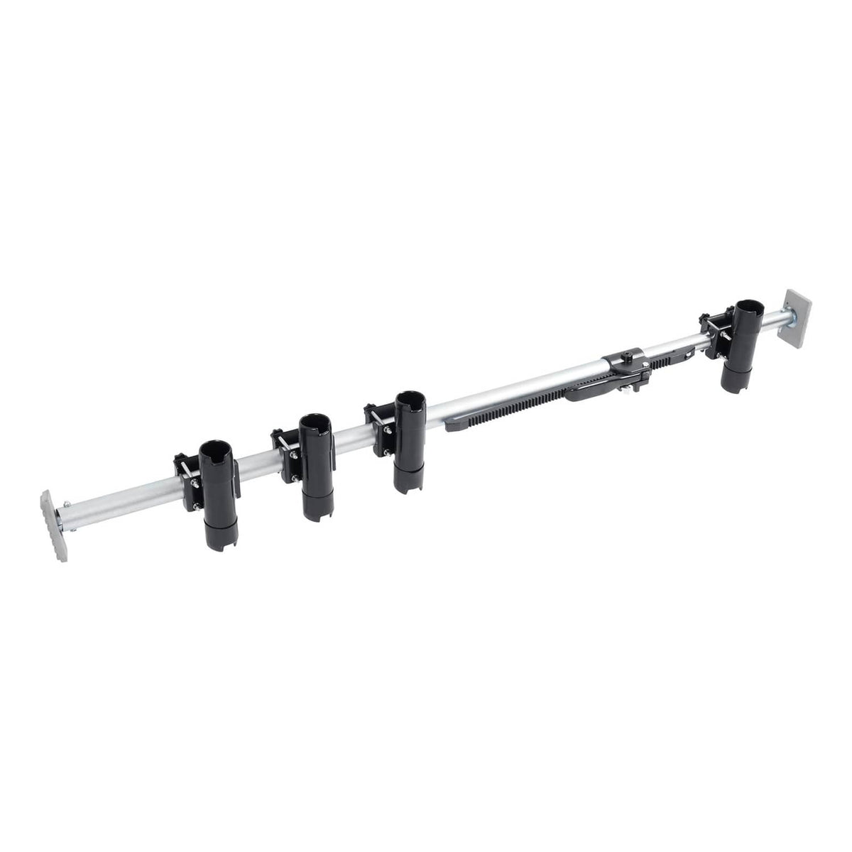 Solid Spare Truck Bed Rod Rack Fishing 4 Rod Holder Aluminum Adjustable Pickup Silvery Black