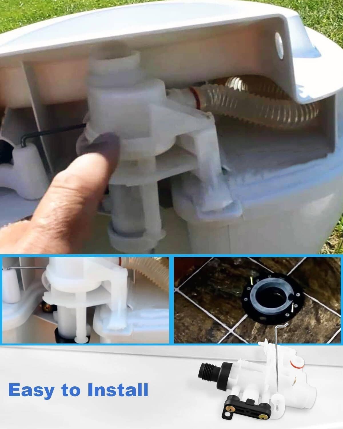 Solidspare Upgraded For RV Thetford Aqua Magic V Toilet Water Valve Replacement Part# 31705