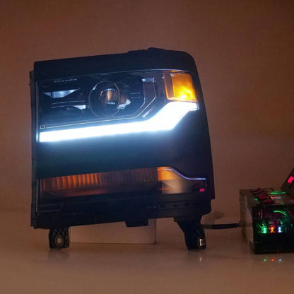 Solidspare HID/Xenon Headlights w/ DRL Right & Left For 2016-2018 Chevy Silverado 1500