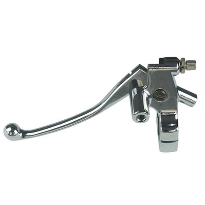 Solidspare 1" 25mm Black Motorcycle Left Clutch Lever Perch Mirror Base Mount