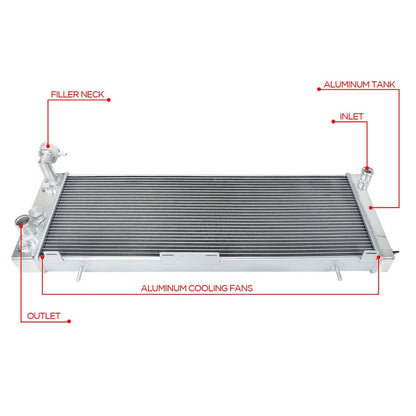 Solidspare New 3 Row Core Aluminum Radiator For 91-01 Jeep Cherokee XJ Comanche 2.5L 4.0L