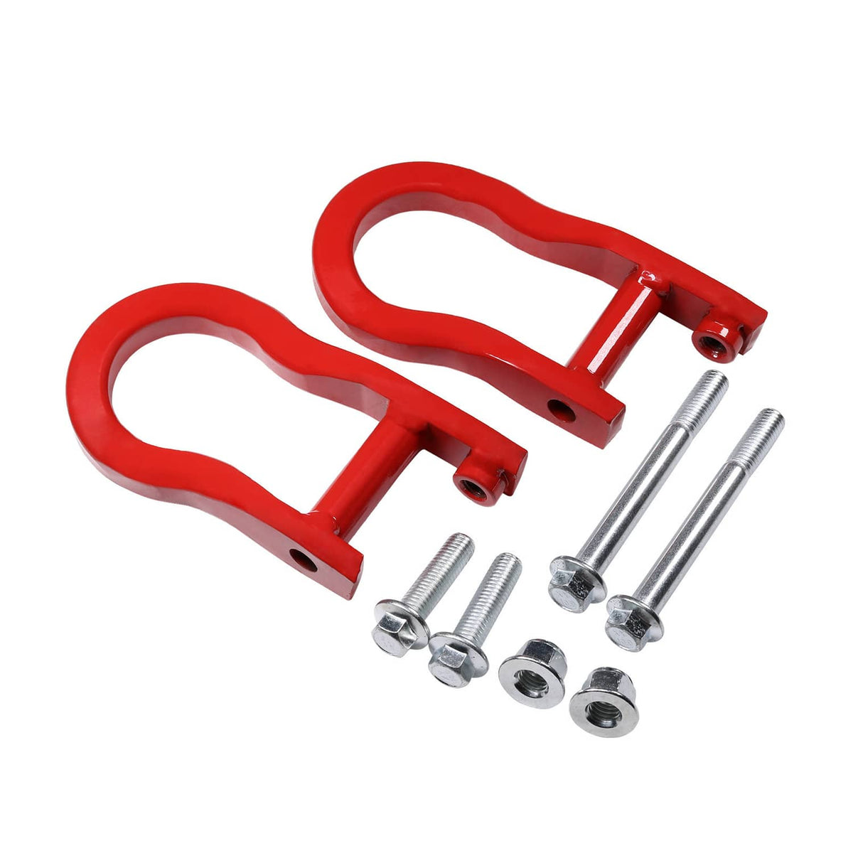 Solidspare Pair Red Tow Hooks 84192871 Fits For 2007-2019 Chevy Silverado GMC Sierra 1500