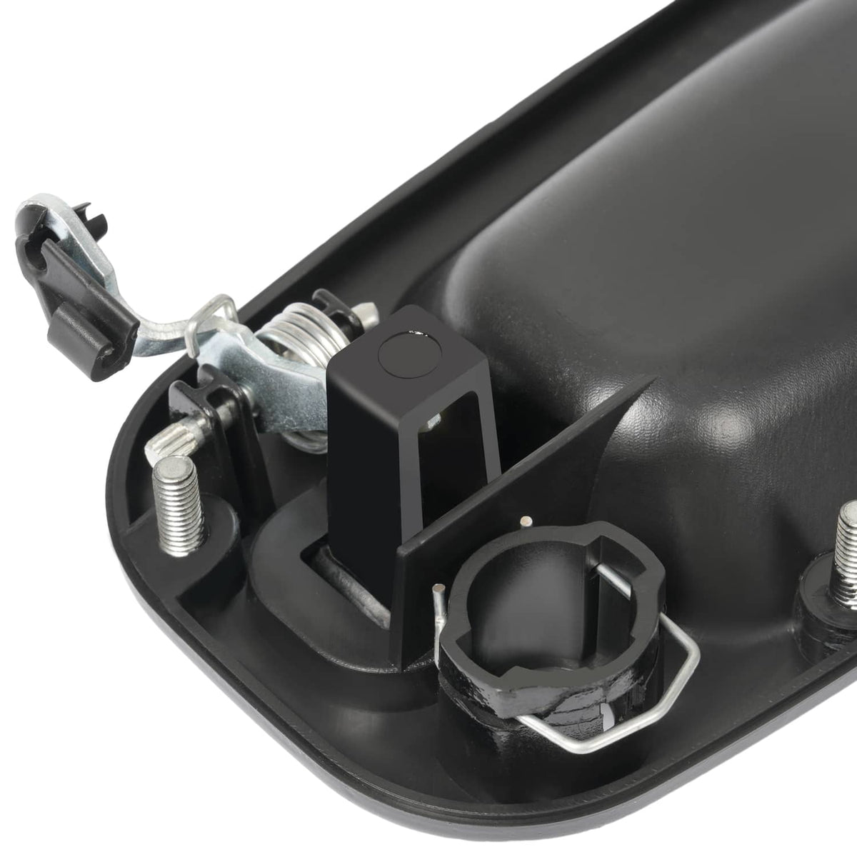 Solid Spare Door Handle Set For Chevy Silverado 1500 1999-2006 Smooth Black Front Outer 2PCS