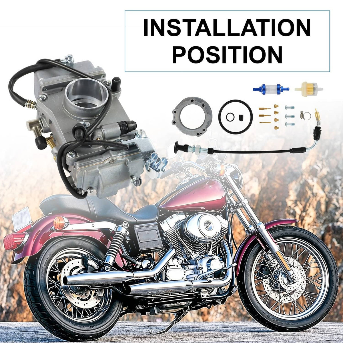 Solidspare Carburetor for 42mm Harley HSR42 Evo Evolution Twin Cam TM42 Carb