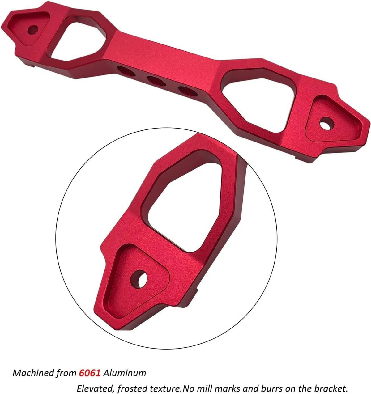 Solidspare Aluminum Car Battery Tie Down Mount Bracket Brace Bar & 10 Inch J Bolts