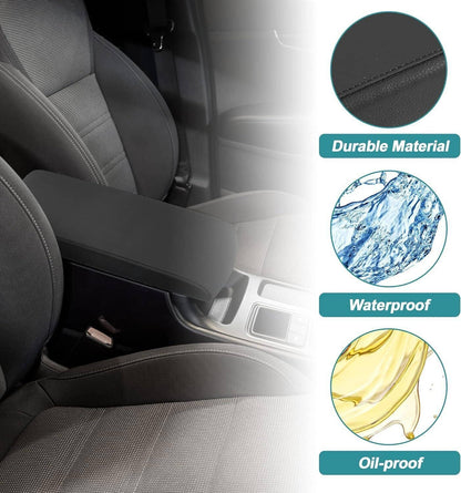 Solidspare New Black Armrest Center Console Lid Cover FA8Z-7406024-AB For 2013-19 Ford Flex