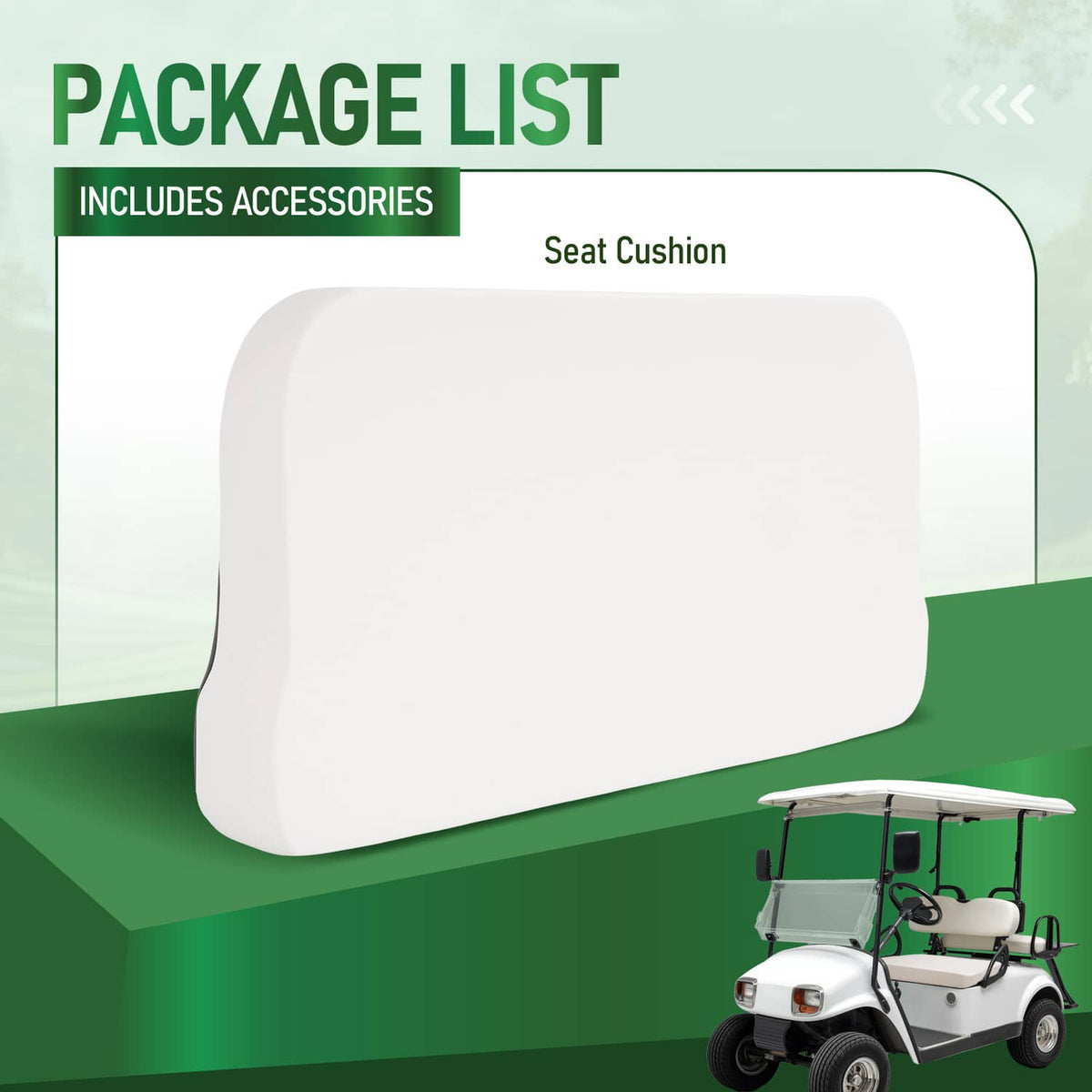 Solidspare Golf Cart White Seat Bottom Assembly For EZGO Marathon Pre-Medalist 1973-1994