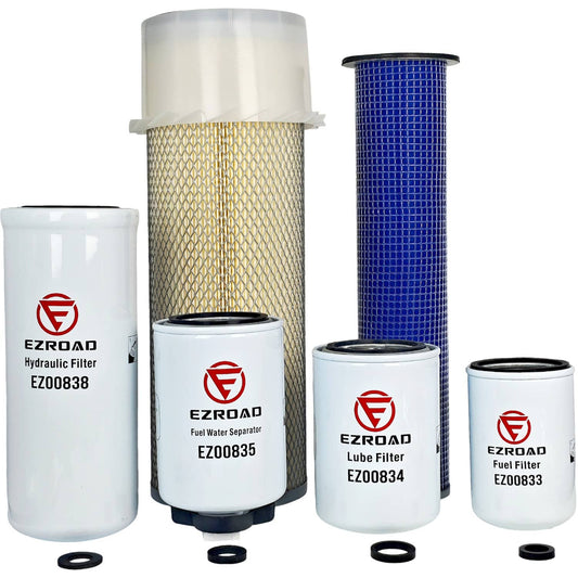Solid Spare Maintenance Filter Kit Fit for Case 1845C 1840 Fit for Cummins 4B3.9 J934429