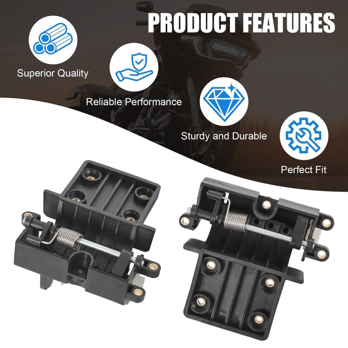 Solidspare Glove Box Hinges Inner Fairing Fit 2014-2024 Harley-Davidson All Road Glide FLHT