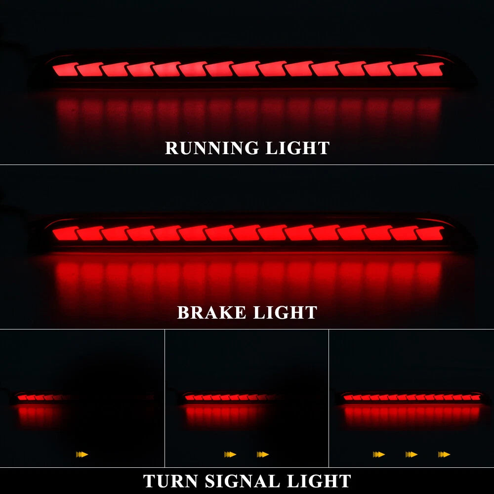 For Honda Civic Sedan 2022-2025 LED Rear Bumper Reflector Light Fog Lamps Red