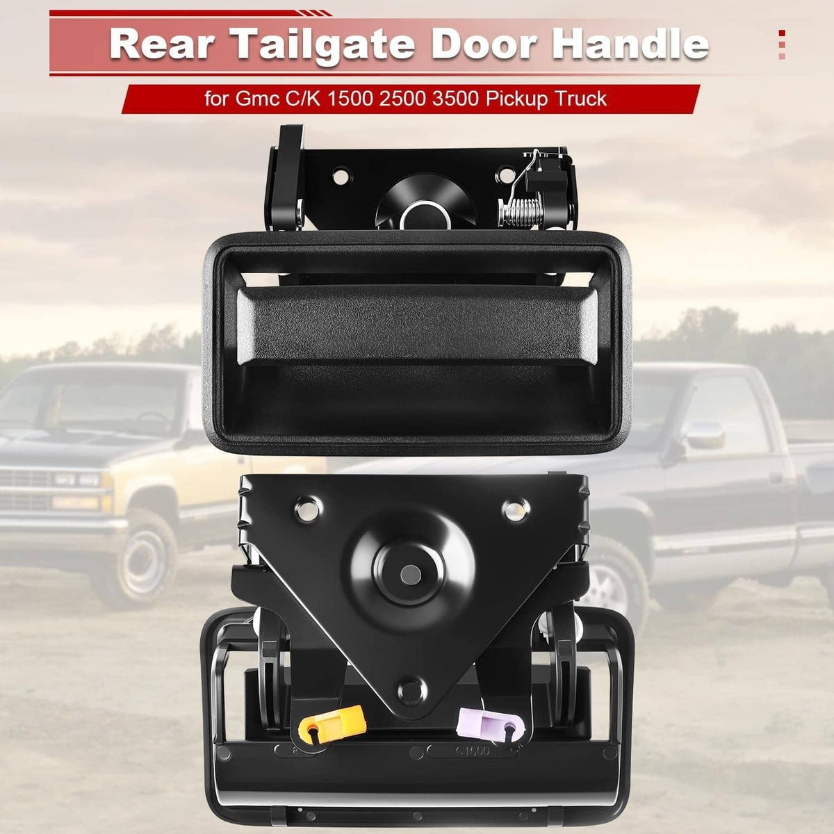 Solidspare New Tailgate Handle & Bezel For Chevy Silverado C/K C1500 C2500 C3500 1988-1998
