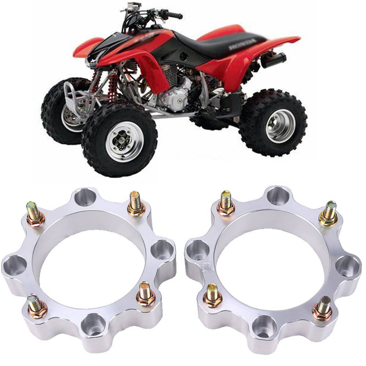 Solidspare 1.5" Wheel Spacers Front 4/144 Adds For Honda Sportrax 400 TRX400EX\ 1999-2008