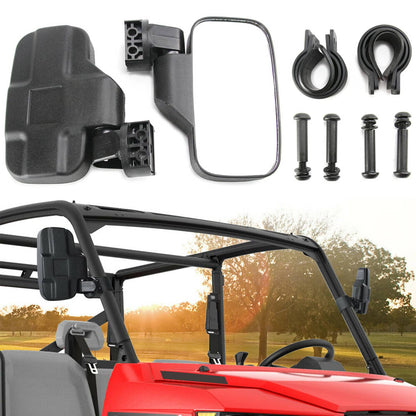 Solidspare Rear View Mirror Set UTV Side Mirrors 1.75" 2" Clamp Roll Cage For Polaris RZR
