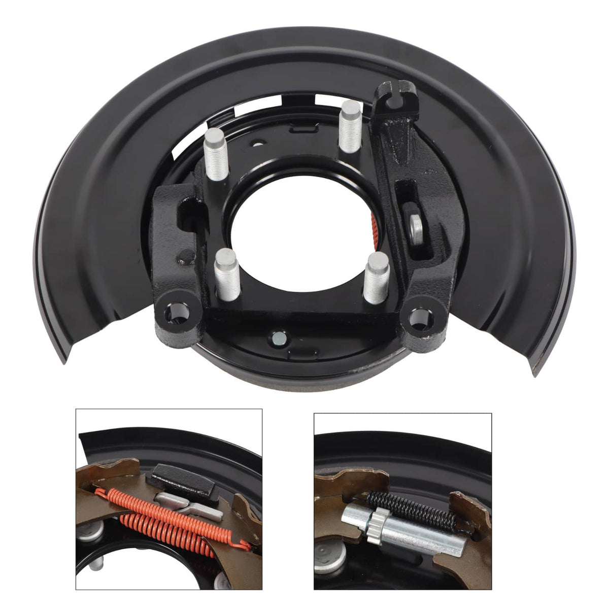 Solidspare Rear Left / Right Parking Brake Assy w/Loaded Backing Plate For Ford F-250 99-04