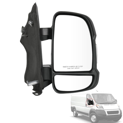 Solidspare Passenger RH Side Manual Door Mirror For 2014-2023 RAM PROMASTER 1500 2500 3500
