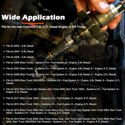 Solid Spare 9010 Fuel Injector Remover Puller Install Tool For 5.9L 6.7L Cummins Dodge Ram