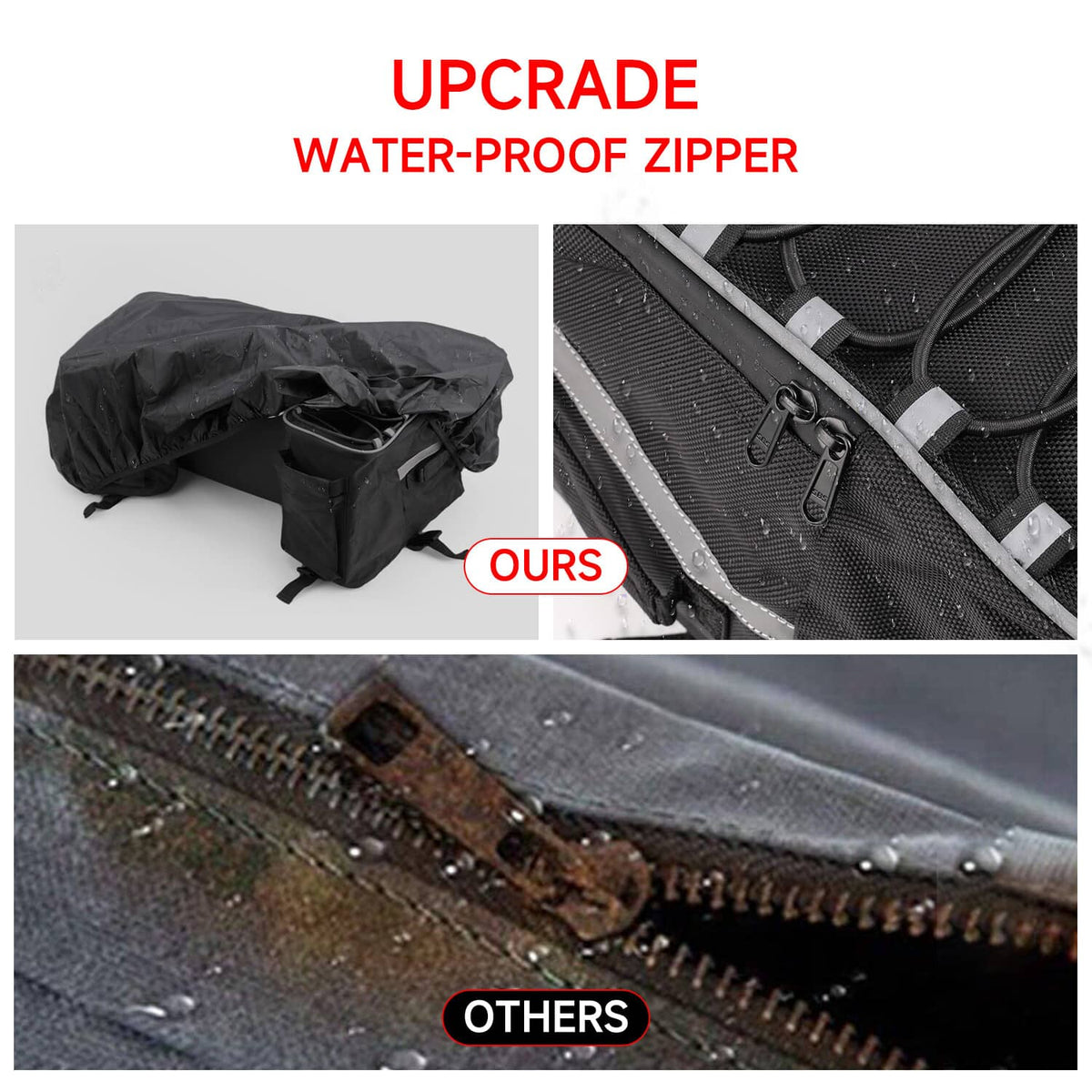 Solidspare For Arctic Cat Brute Force Sportsman Passenger ATV Storage Bag Rear Seat Bag US
