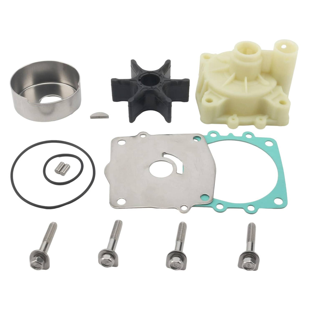 Solid Spare Yamaha Outboard Water Pump Impeller Kit Repl 6N6-W0078-00, 01 & 02 with housing