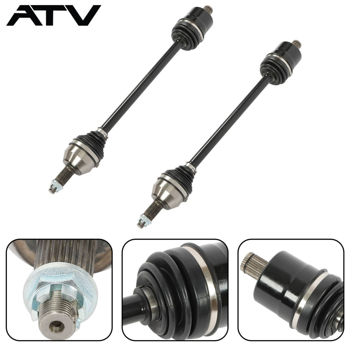 Solidspare Rear Right Left CV Axles Drive Shaft For Polaris XP 1000 14-18 1333124 1333439