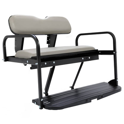 Solidspare Golf Cart Rear Flip Seat Kit Back Seat For Yamaha G14 G16 G19 G22 Gray