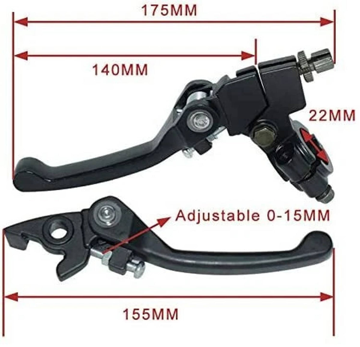Solidspare Folding Brake Clutch Levers For Dirt Pit Bike KLX110 XR/ CRF50 Apollo 110 125cc