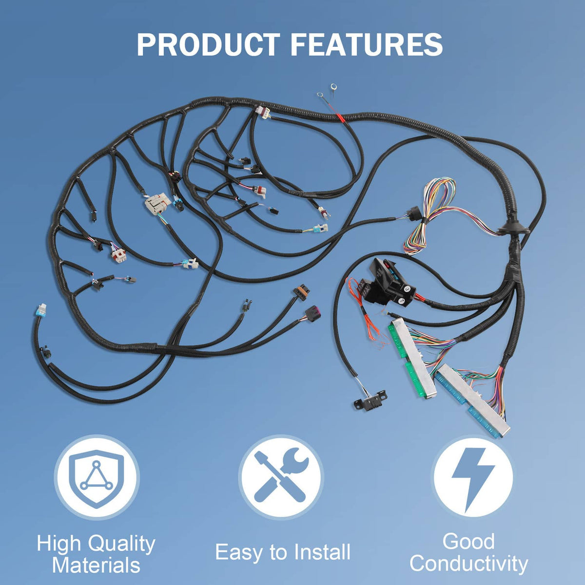 Solidspare T56 DBW Engine Wiring Harness Stand Alone LS3 For 4.8 5.36.0 Drive By Wire 03-07