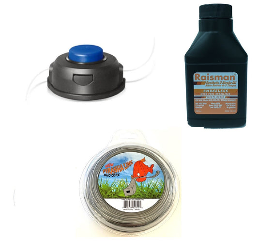 Solid Spare HUSQVARNA T25 AUTO FEED HEAD SERVICE KIT SYNTHETIC OIL AND .095" NYLON 110 FEET