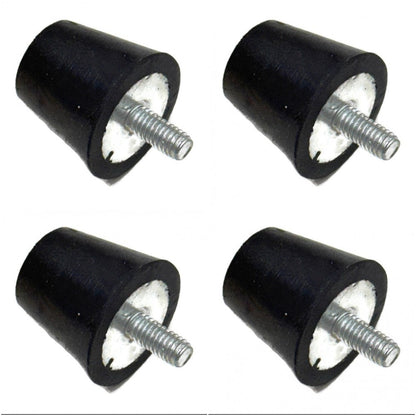 (4) Rubber Bumpers Snubbers Bums Stops Foot Feet 3/4" Stud 5/16-18 Coarse Thread