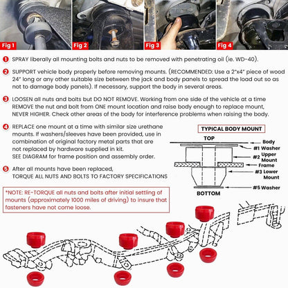 Solidspare NEW Silicone Body Cab Mount Bushing 7-141 for Chevy Silverado & Sierra 1999-2014