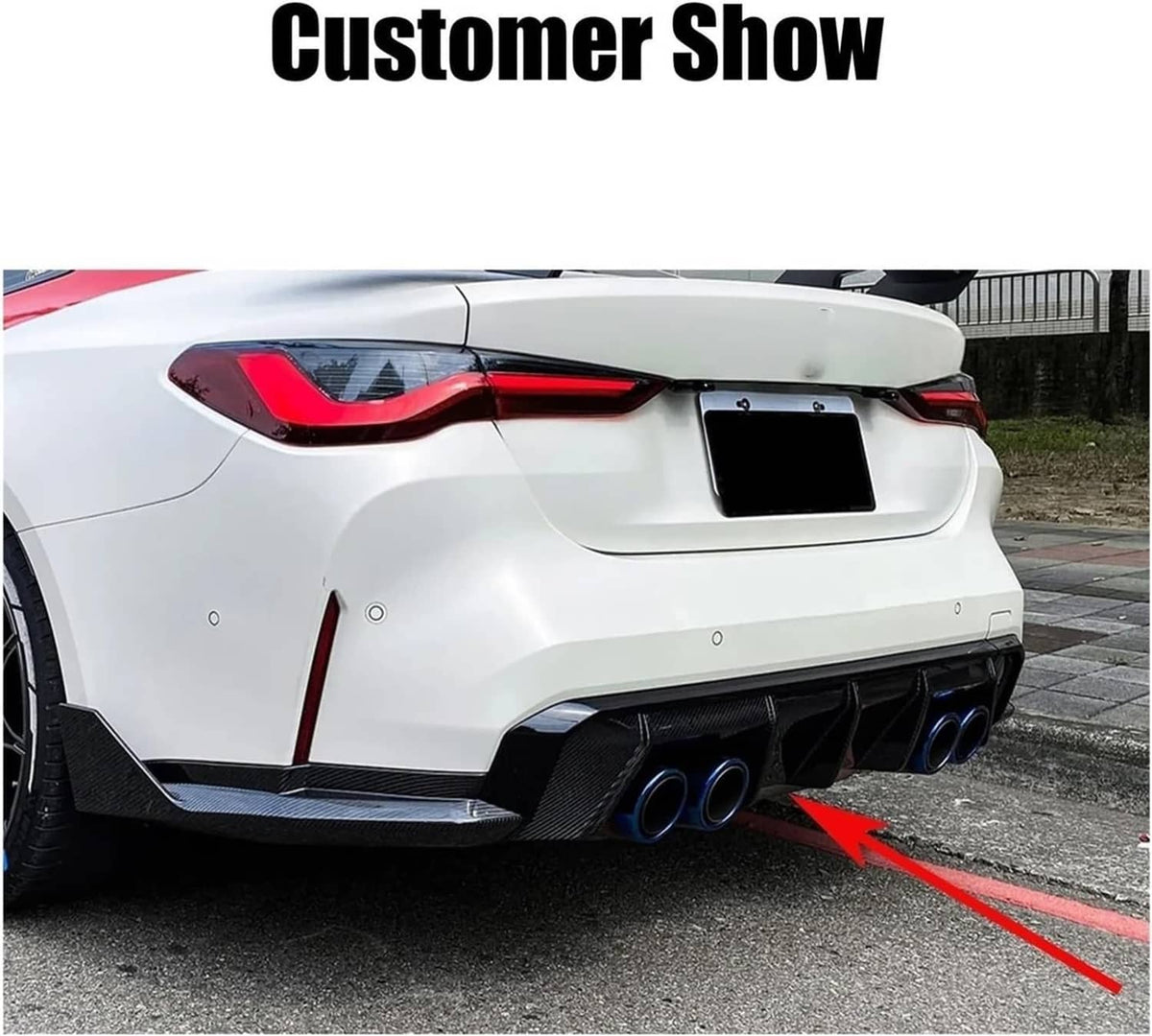 Solidspare New MP Style Rear Bumper Lip Diffuser Gloss Black For 2021-26 BMW G80 M3 G82 M4