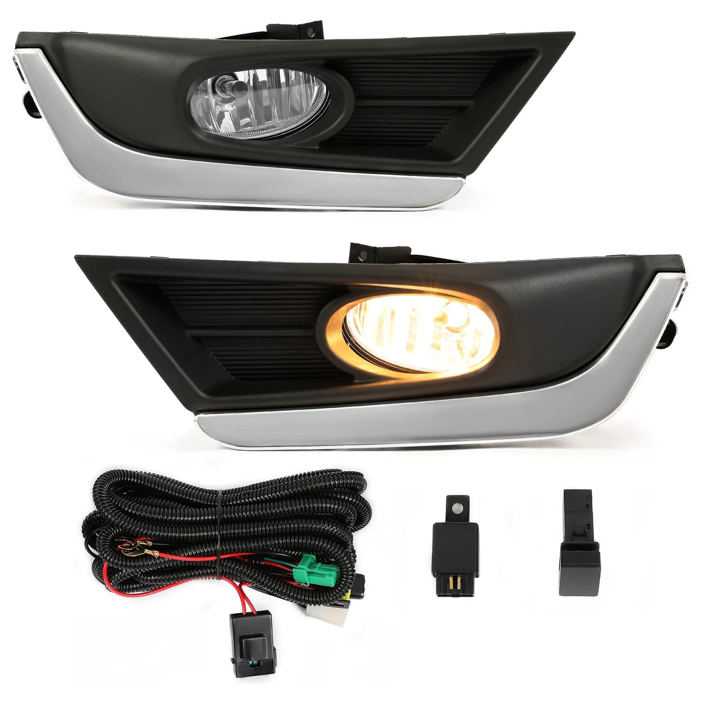 For 2017 2018 2019 Honda CR-V CRV Front Fog Lights Lamps w/Bulbs+Switch+Wiring