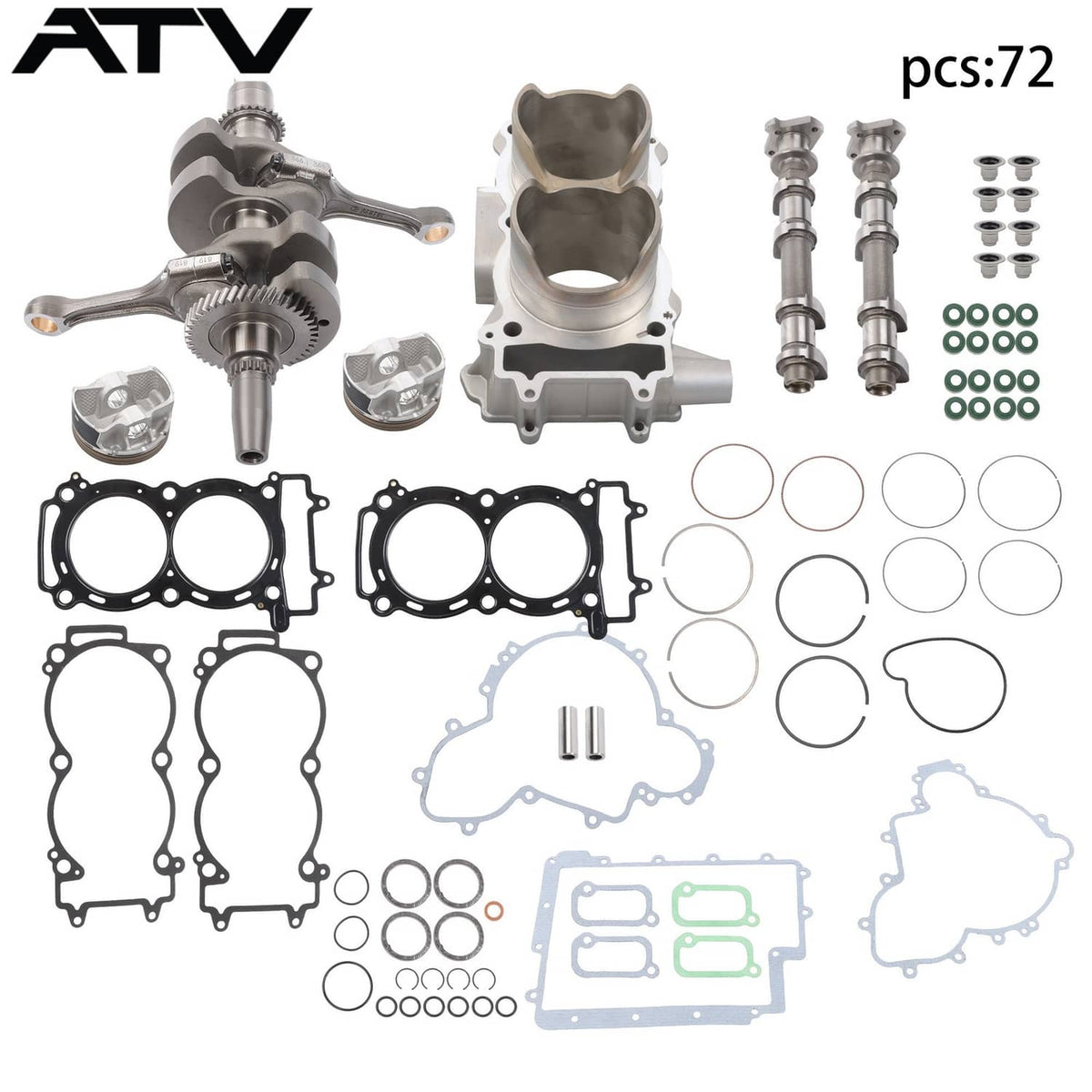 Solidspare Crankshaft Camshaft Cylinder Kit 3022278 For Polaris RZR 900 XP 2013-2014 93mm