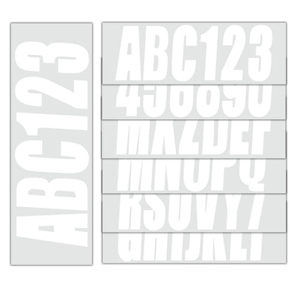 Solid Spare White Decal 4 Sets of A-Z & 0-9 For Boat Letters & Numbers Registration Stickers