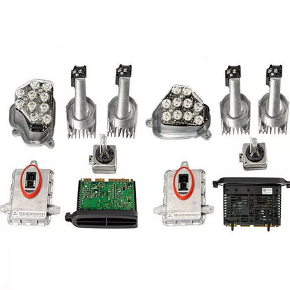 Solidspare For 11-13 BMW 5-Series 528i/535i Xenon Ballast Bulb LED Module Diode RH+LH Kit