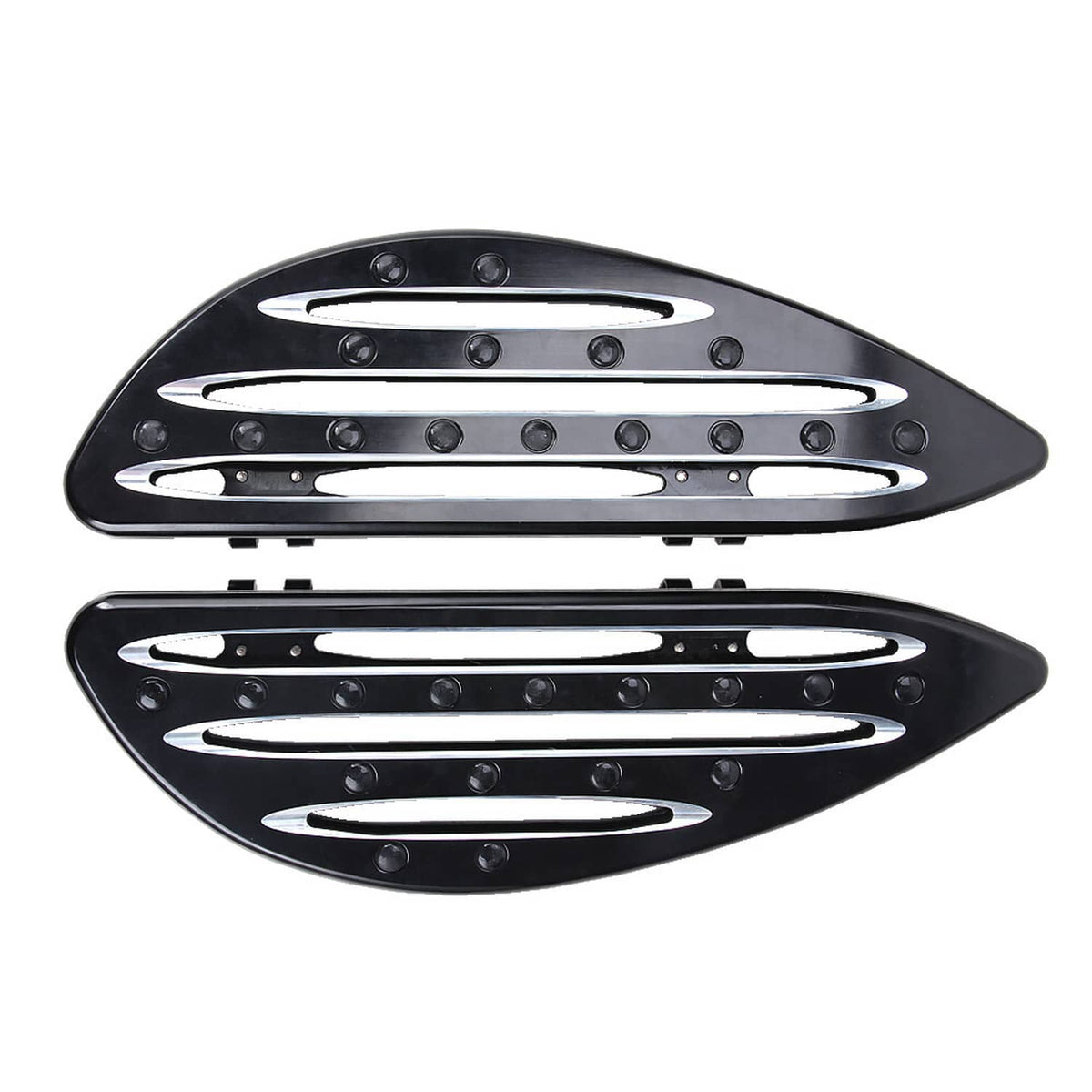 Solidspare Black Aluminum Driver Floorboard Foot Boards For Harley Road Glide King Softail