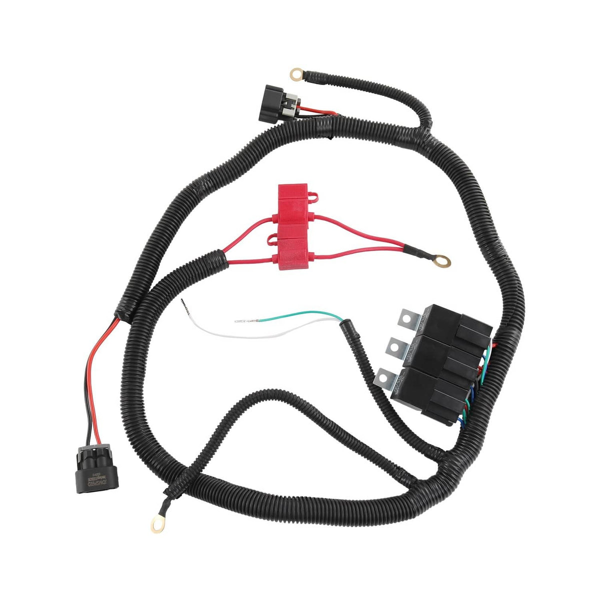 Solidspare 7L5533A226T Dual Electric Fan Upgrade Wiring Harness Kit for GM 1999-2006 ECU