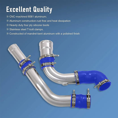 Solidspare Upgrade Cold& Hot Side Intercooler Pipe For 2011-16 Ford 6.7L Powerstroke Diesel