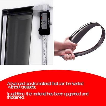 Solidspare Black Window Visor Vent Rain Guards For 2013-2017 Honda Accord Sedan 4 Door