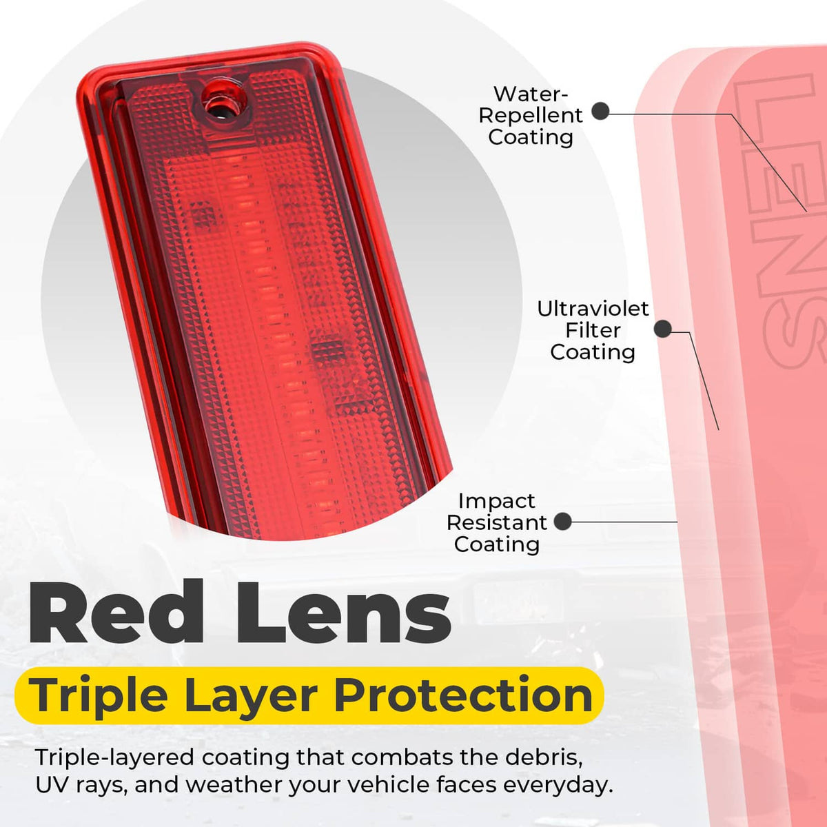 Solid Spare LED Rear Side Marker Parking Lights For El Camino & Caballero & Malibu 1978-1987