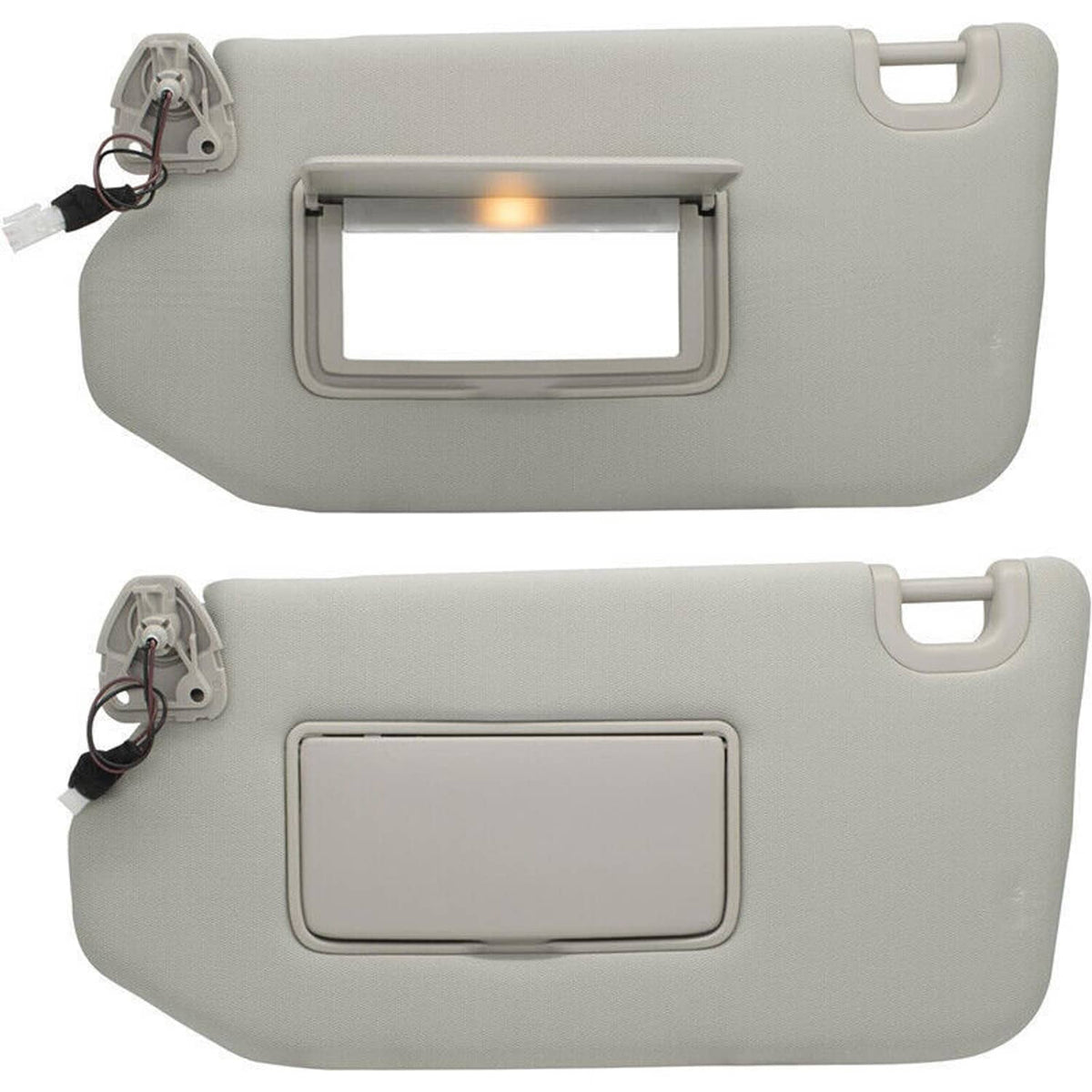 Solidspare Left Driver Gray Sun Visor With Lamp for Nissan Pathfinder 2013-2018 96401-9PB0A