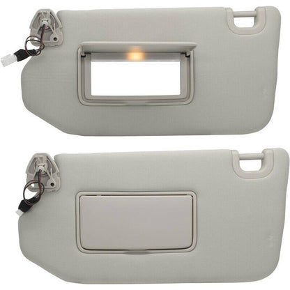 Solidspare Left Driver Gray Sun Visor With Lamp for Nissan Pathfinder 2013-2018 96401-9PB0A