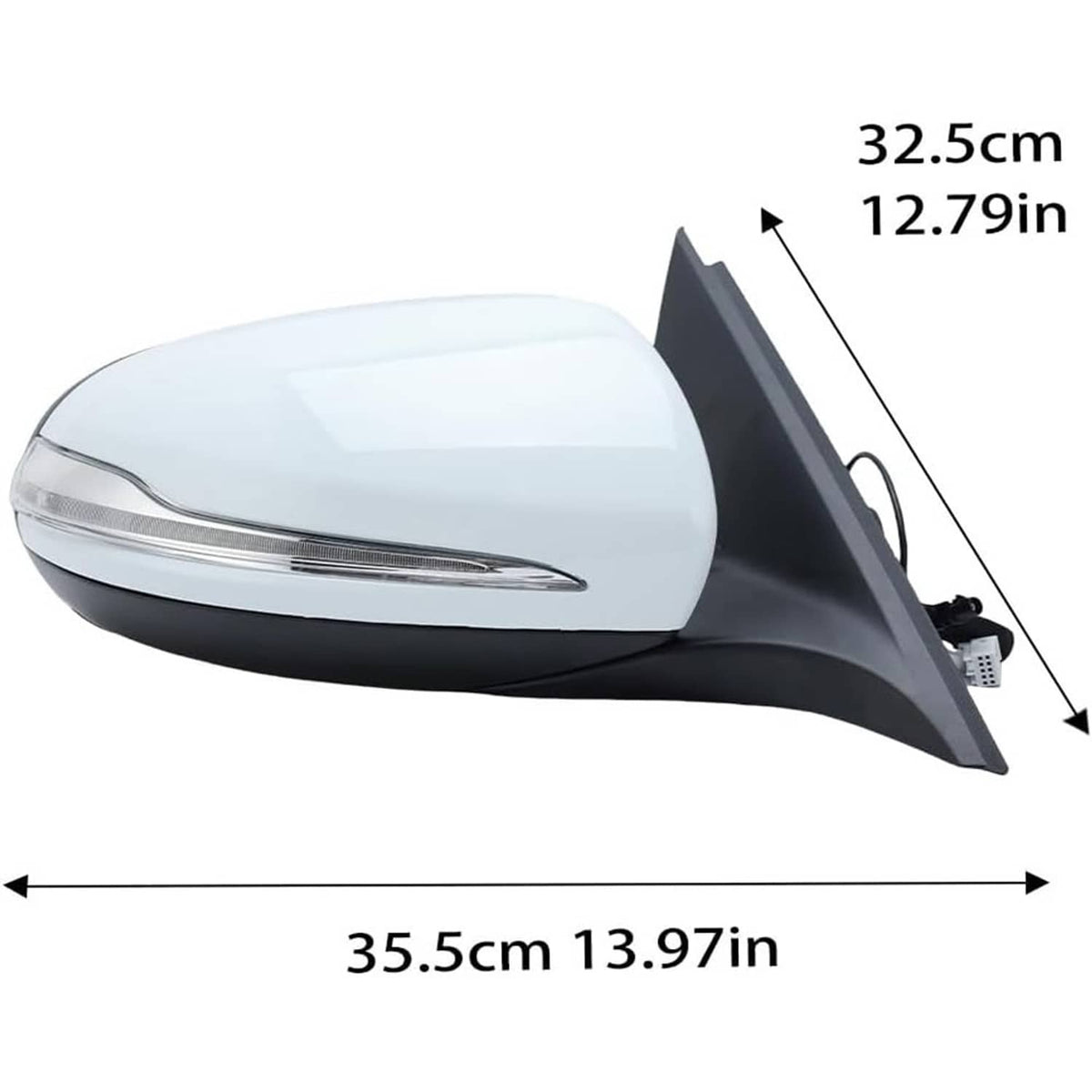 Solidspare Right Side Mirror Heated Blind Spot Fits For 2016-2021 GLC Class GLC300 Mercedes