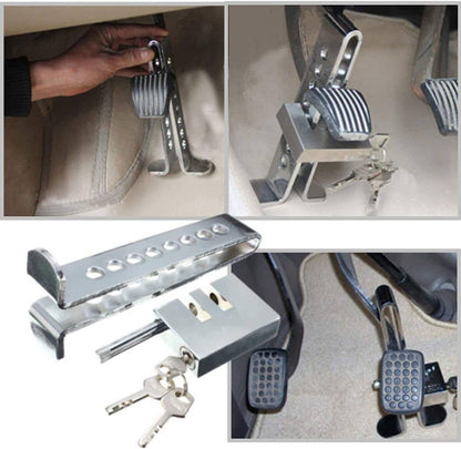 Solidspare Brake Clutch Lock Vehicle Anti-Theft Device Car Pedal Security Lock Tool & 3 Key