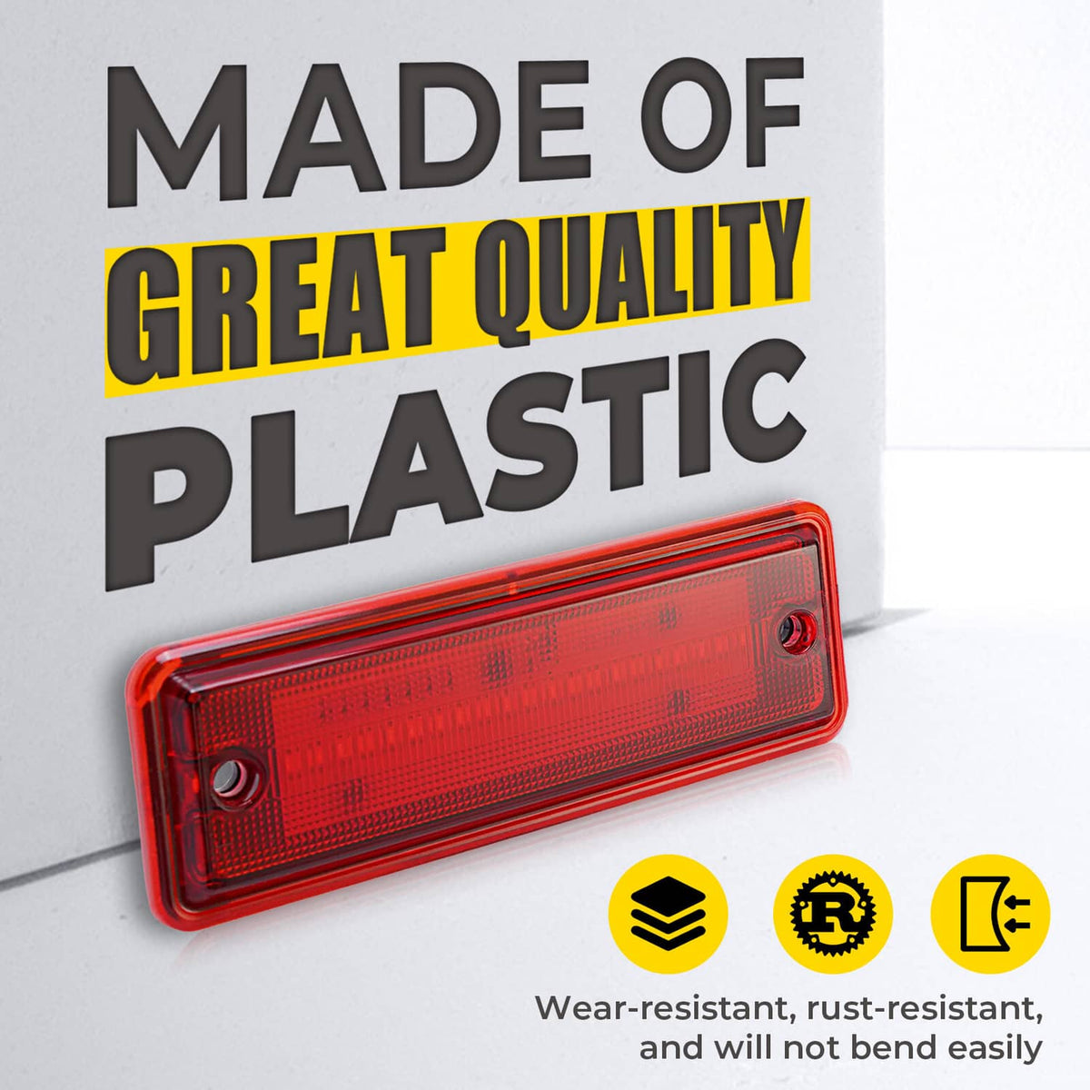 Solid Spare LED Rear Side Marker Parking Lights For El Camino & Caballero & Malibu 1978-1987