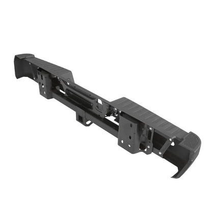 Solidspare Black Rear Bumper Assembly w/ Max Tow Hitch w/ Sensor Holes For 15-20 Ford F-150