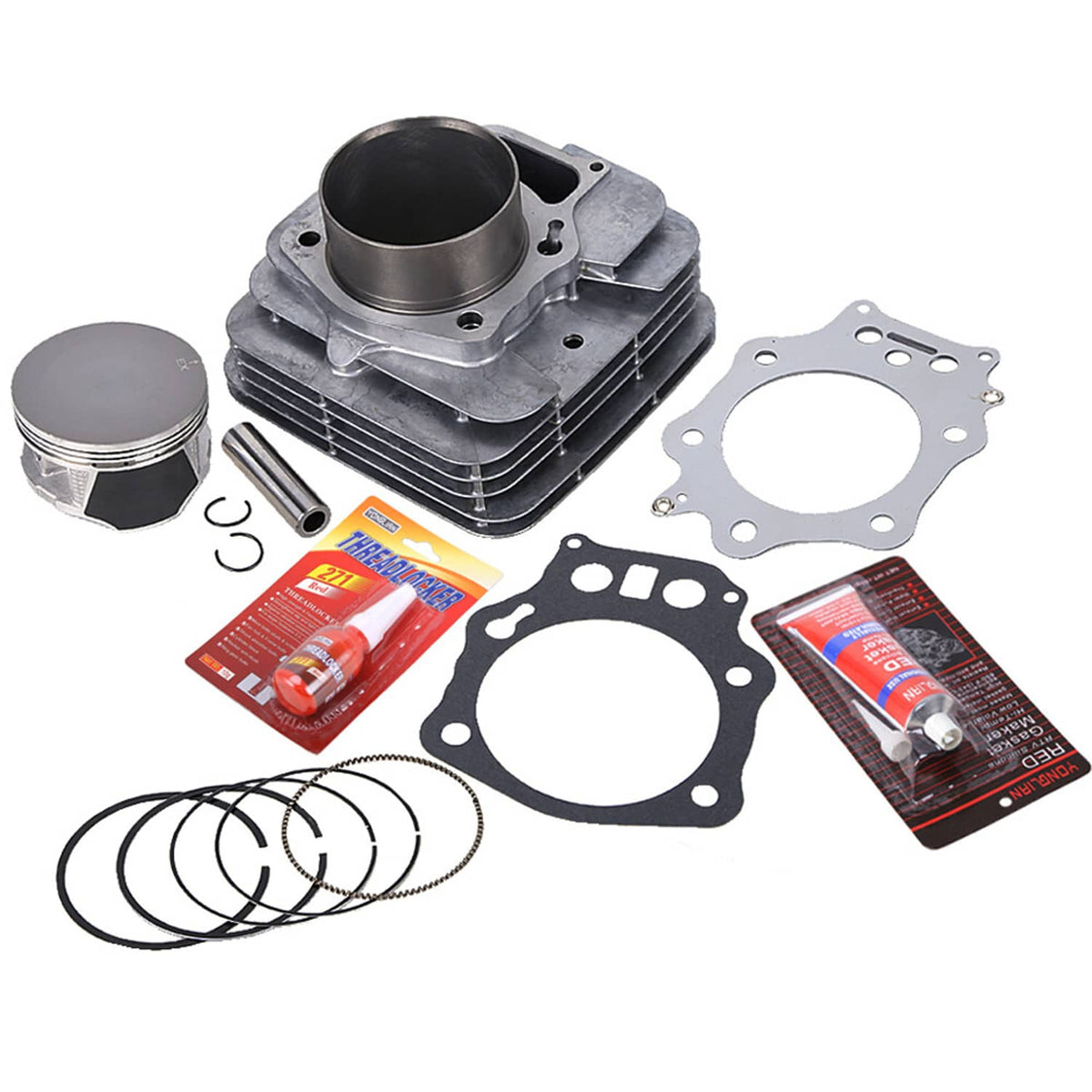 Solidspare Cylinder Piston Gaskets Rebuild Kit fit for Honda Foreman 450 TRX450 1998-2004