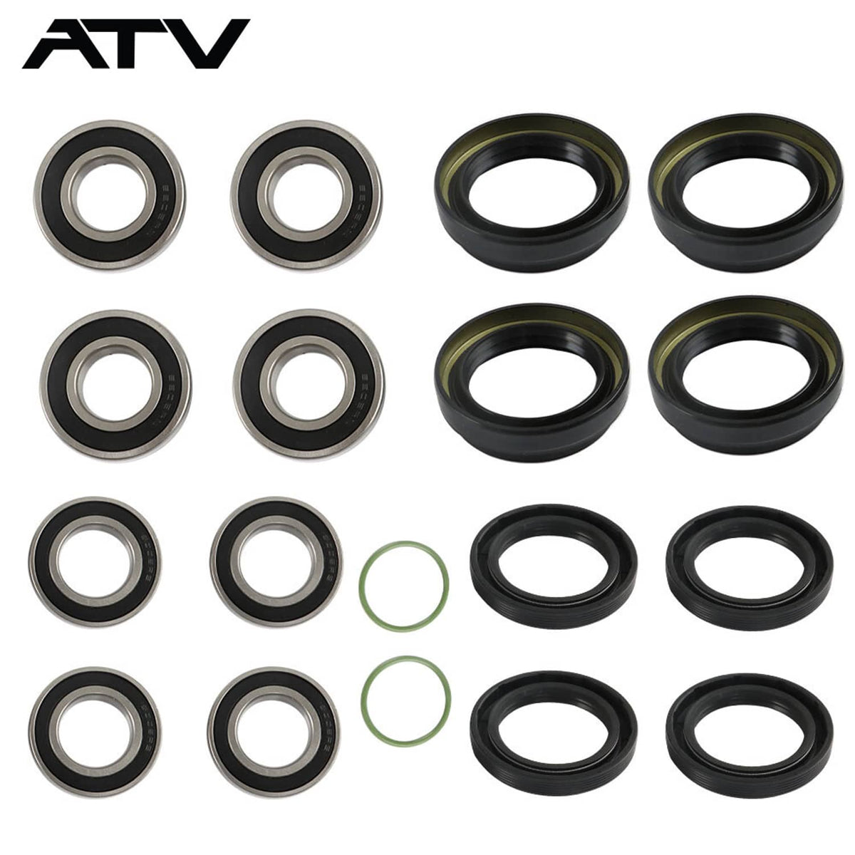 Solidspare Front Rear Wheel Bearings Seals Kits For Yamaha Rhino 450 660 700 93106-42800-00