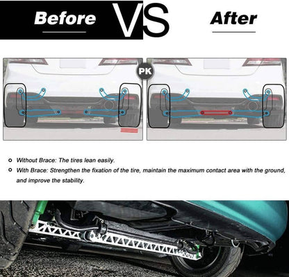 Solidspare Rear Lower Control Arm Subframe Brace Tie Bar for 1992-1995 Honda Civic EG 88-95
