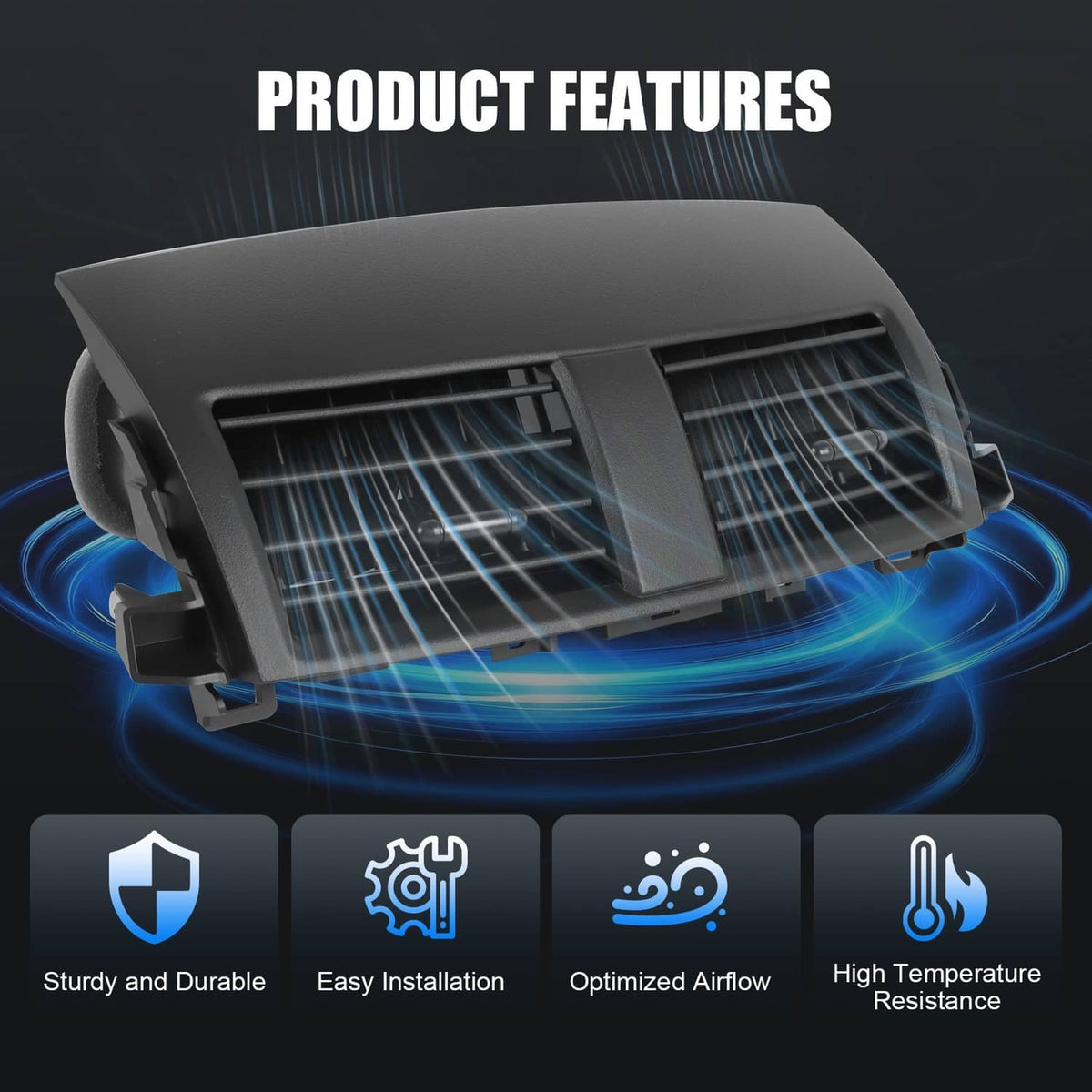 Solidspare 55670-42060-B0 Center Dash A/C Air Vent Trim Cover NEW For 2006-2012 Toyota RAV4